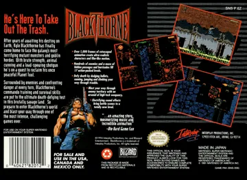 Blackthorne (USA) (Beta) (CES Version) box cover back